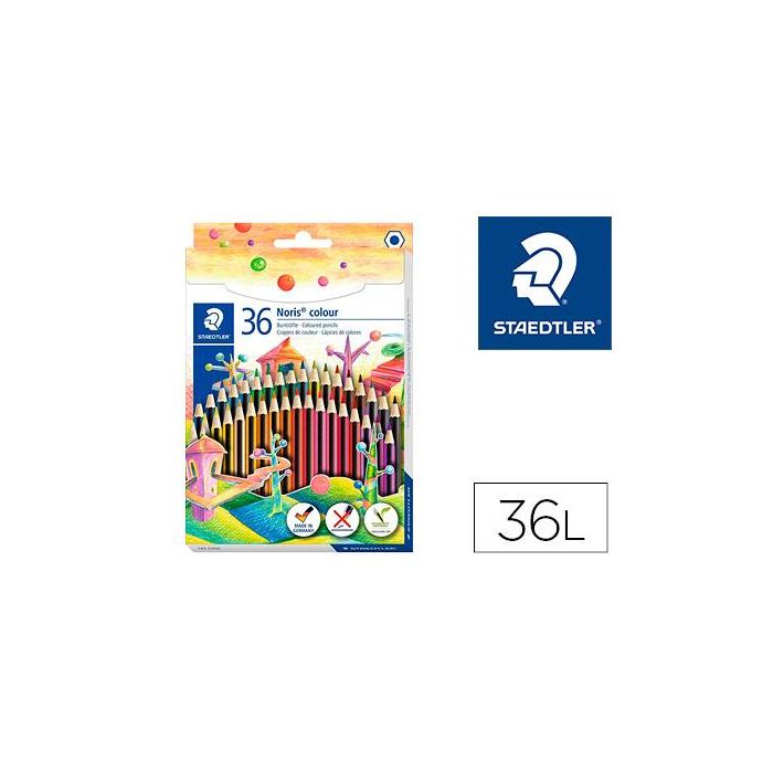 Staedtler Lápices De Colores Noris Colour Wopex Ecológico Estuche 36 Unidades