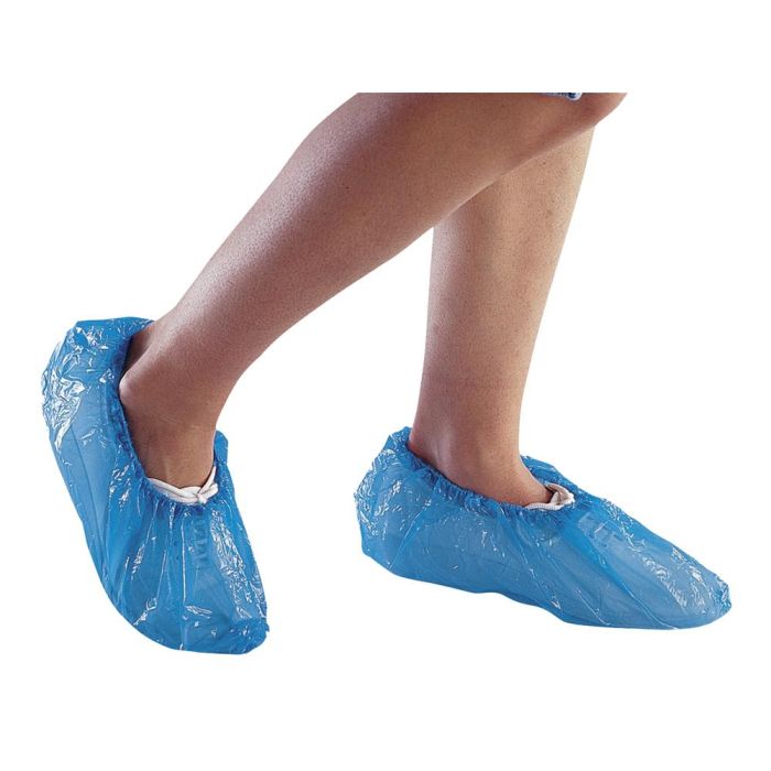 Cubre Calzado Delta Plus Polietileno Azul Talla Unica Caja De 50 Pares 1