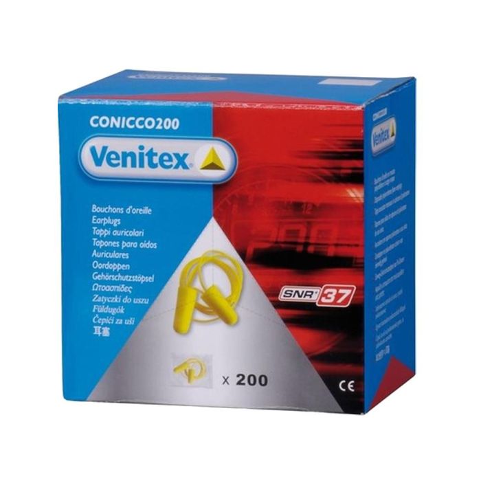 Protector Auditivo Delta Plus Conico Con Cordon Caja 200 Pares