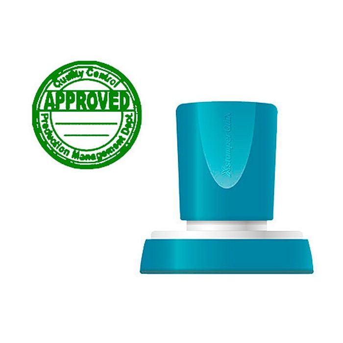 Sello X'Stamper Quix Personalizable Color Verde Redondo Diametro 38 mm Q-53 1