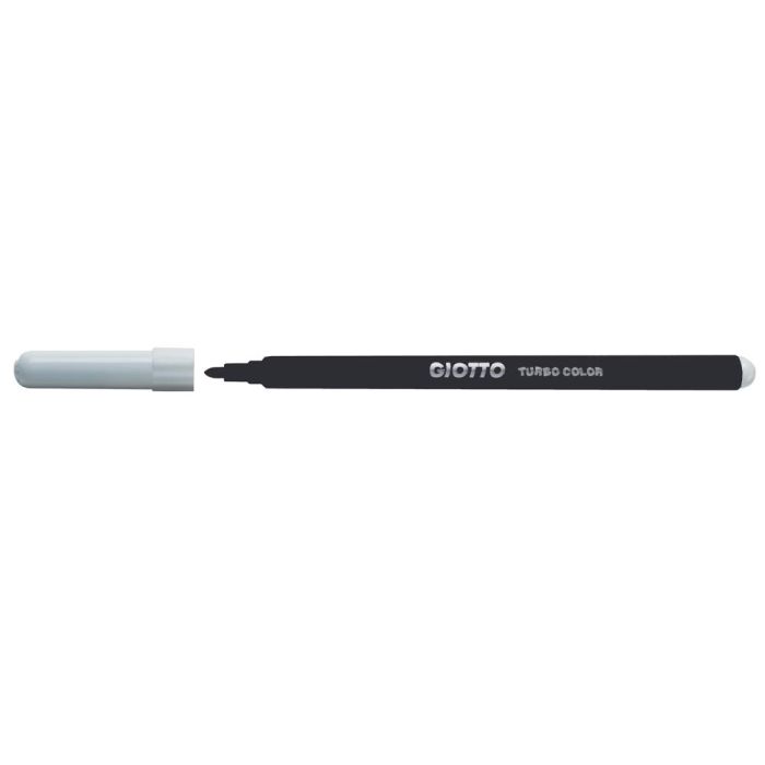 Rotulador Giotto Turbo Color Lavable Con Punta Bloqueada Unicolor Negro 12 unidades 2