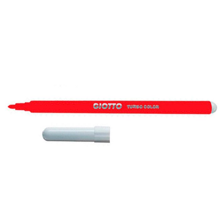 Rotulador Giotto Turbo Color Lavable Con Punta Bloqueada Unicolor Rojo 12 unidades 2