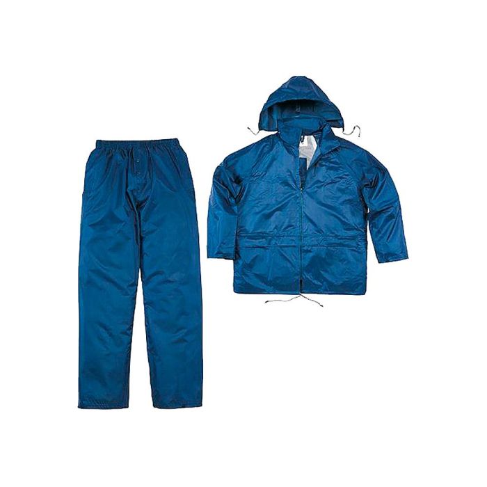 Conjunto De Lluvia Deltaplus 400 Poliester-Pvc Azul Marino Talla L 1