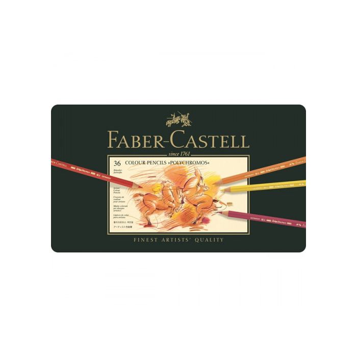 Faber castell lápices de color polychromos estuche de metal 36 c/surtidos