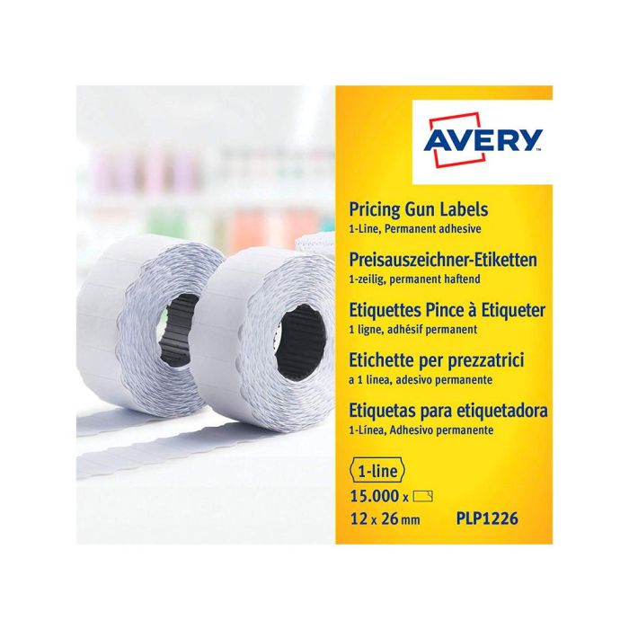 Etiqueta Avery 1 Linea Adhesivo Permanente 26x12 mm Blanca Rollo 1500 Unidades Caja De 10 Unidades 1