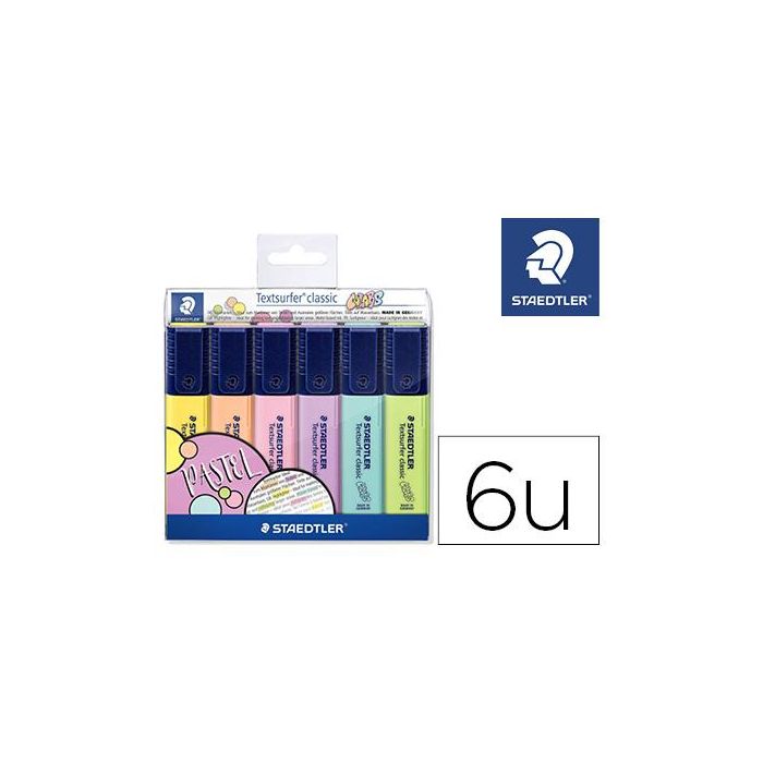 Staedtler Marcador Fluorescente Textsurfer Classic Pastel C-Surtidos Blíster 6 Ud