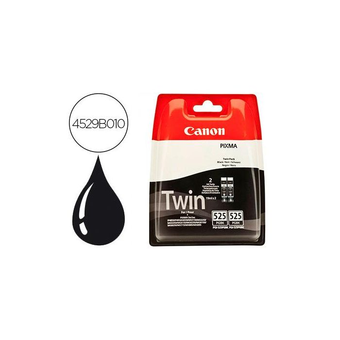 Canon Tinta Negro Mg5150 mg5250 Pack 2- Pgi525Bk