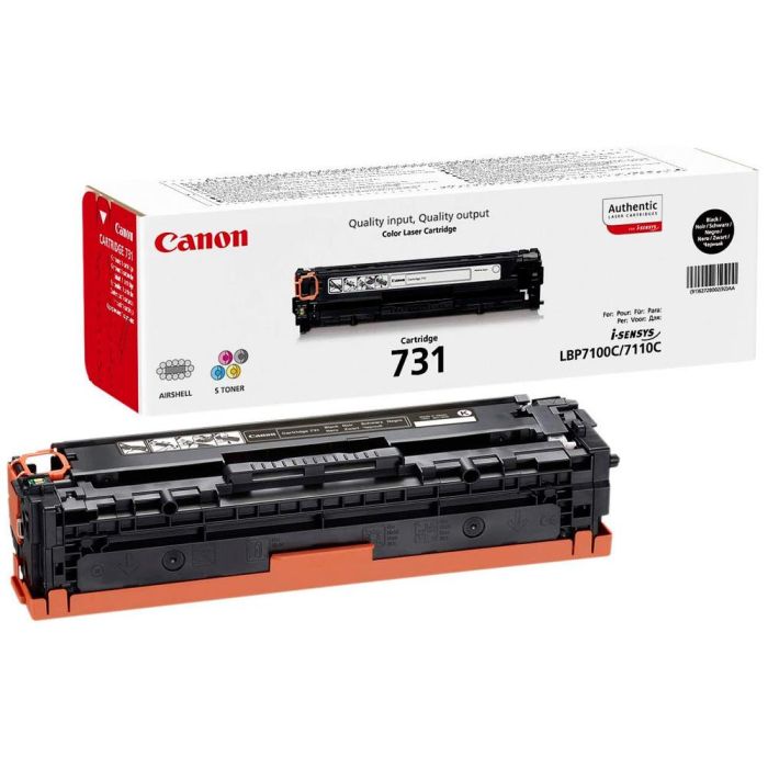 Toner Canon 731 Bk I-Sensys Lbp7100Cn - Lbp7110Cw - Mf623Cn - Mf628Cw - Mf8230Cn - Mf8280Cw Negro 1500 Pag 1