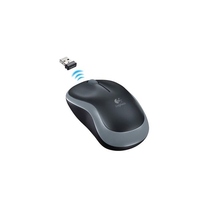 Logitech Ratón M185 Inalámbrico 1000Ppp Ambidiestro 3 Botones Compacto Gris