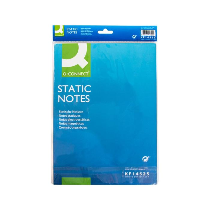 Bloc De Notas Electrostaticas Quita Y Pon Q-Connect 210x297 mm 100 Hojas 5 Colores Fluorescentes 2