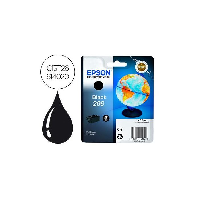 Epson Tinta Negro Workforce Wf-100 W