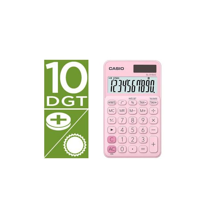 Casio Calculadora De Oficina Rosa Claro Sl-310Uc-Pk