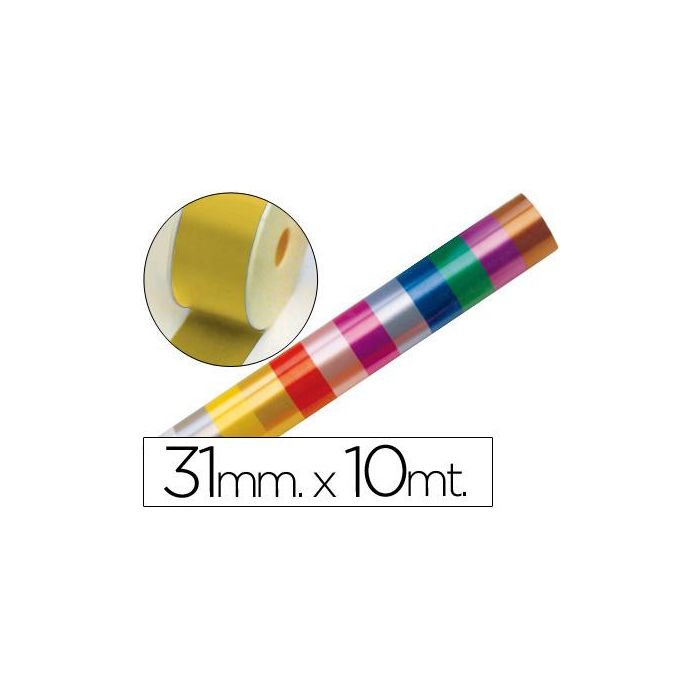 Cinta Fantasia 10 Mt X 31 mm Oro 10 unidades