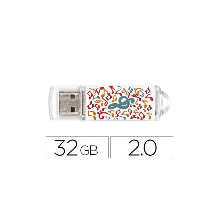 Memoria Usb Techonetech Flash Drive 32 grb 2.0 Music Dream