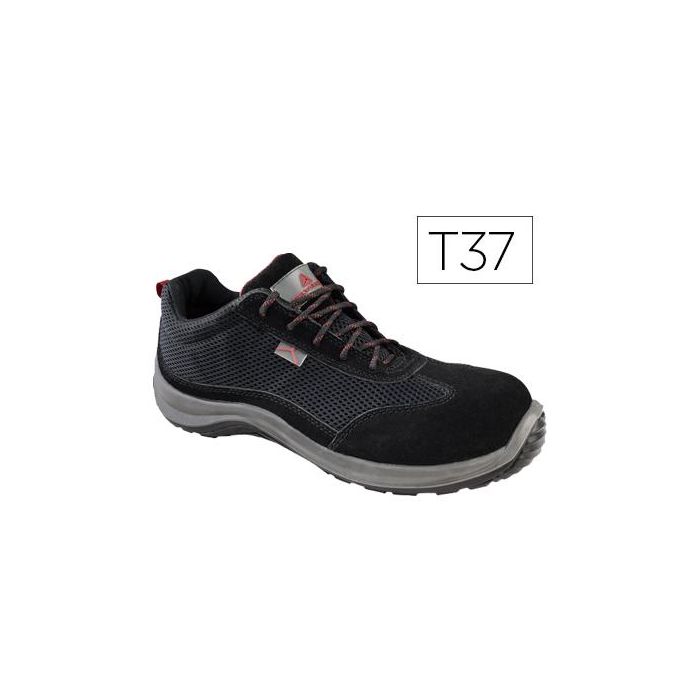 Zapatos De Seguridad Deltaplus Asti Piel De Serraje Afelpado Suela De Composite Negro Talla 37