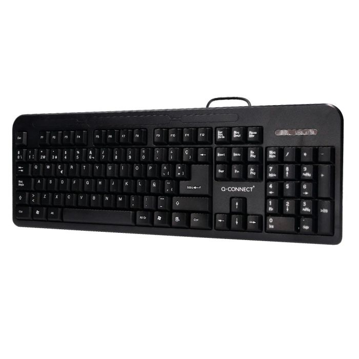 Teclado Q-Connect Negro Con Cable 1,5 M Compatible Windows