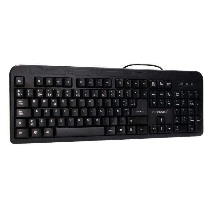 Teclado Q-Connect Negro Con Cable 1,5 M Compatible Windows 4