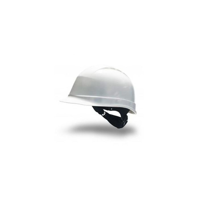 Casco Faru De Proteccion Polietileno Con Ruleta Y Atalaje 6 Puntos Ventilado Color Blanco