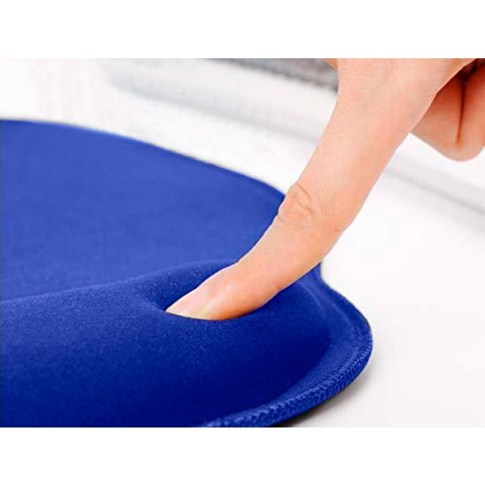 Alfombrilla Para Raton Q-Connect Con Reposamuñecas Ergonomica De Gel Color Azul 225x240X20 mm 3