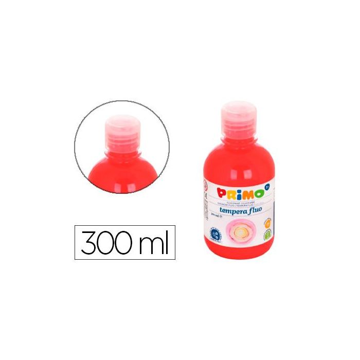 Tempera Liquida Primo Escolar 300 mL Rojo Fluorescente