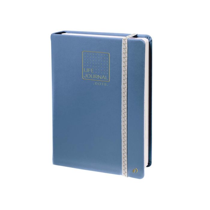 Libreta Quo Vadis Life Journal Infinite Dots Puntos 15x21 cm 224 Hojas Tapa Similpiel Azul 1