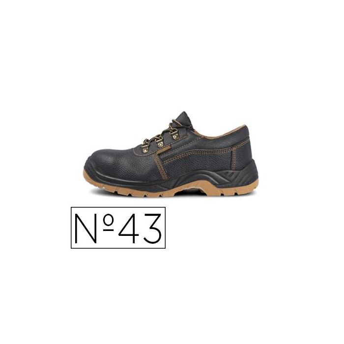 Paredes ZP1000 Zapato de seguridad S3 SRC negro, piel hidrofugada, puntera y plantilla de acero, antideslizante, Talla 43