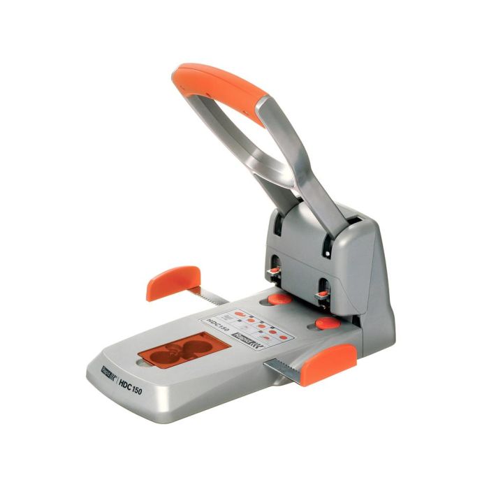 Taladrador Rapid Hdc150 Supreme Metalico-Abs Plata-Naranja Capacidad 150 Hojas 1