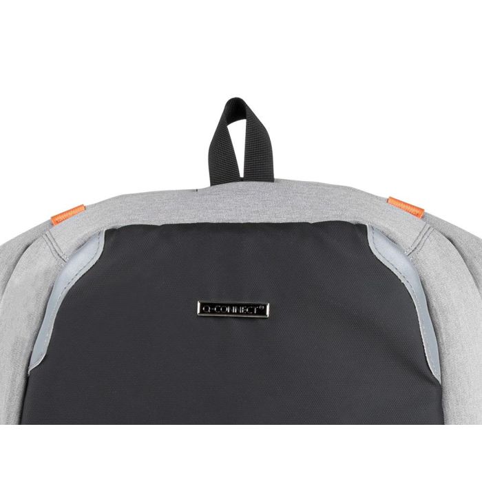 Q-connect Mochila para portátil de 18" negra / gris, poliéster impermeable, 460x170x310 mm