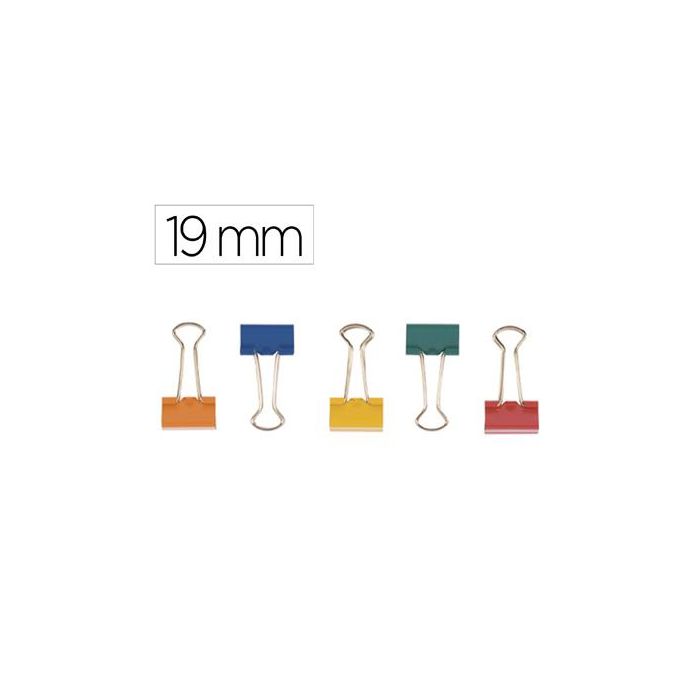 Pinza Metalica Q-Connect Reversible N.1 19 mm Caja De 10 Unidades Colores Surtidos