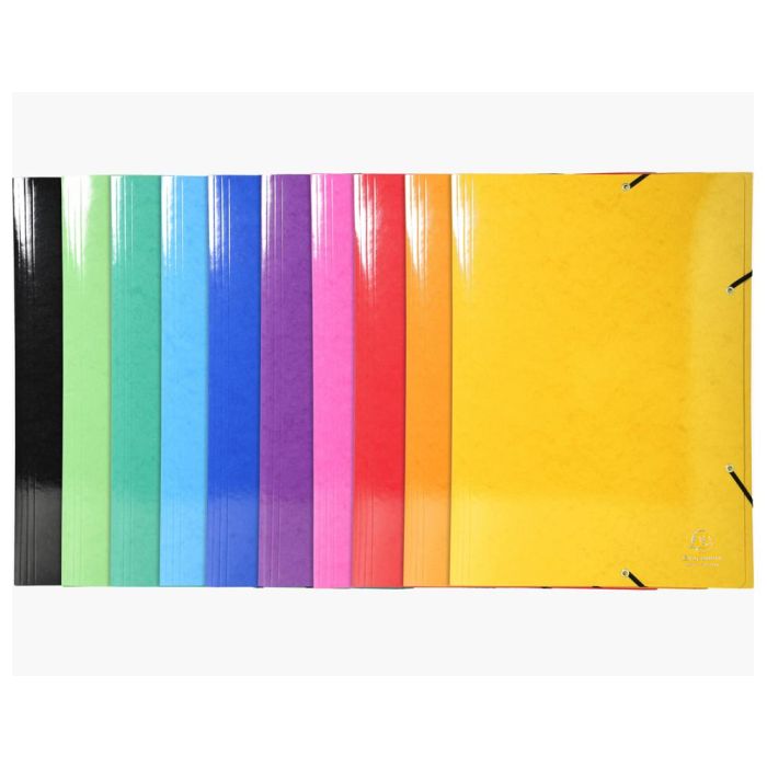 Carpeta Exacompta Iderama Gomas Carton 600 gr Tres Solapas Din A3 Colores Surtidos 10 unidades 2