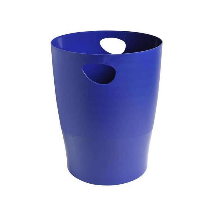 Papelera Plastico Exacompta Ecoblack Azul 15 Litros 1