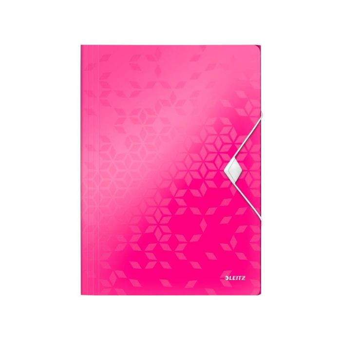 Carpeta Leitz Wow Gomas Solapas Polipropileno Din A4 Color Fucsia 1