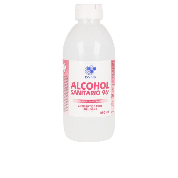DYNS Alcohol Sanitario Etílico 96% 250 ml - Potente Antiséptico Bactericida Fungicida para Desinfección de Piel y Limpieza General DYNS Alcohol Sanitario Etílico 96% 250 ml - Potente Antiséptico Bactericida Fungicida para Desinfección de Piel y Limpieza General