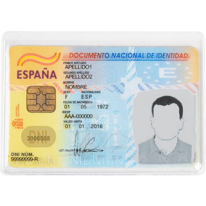 Funda Portadocumento Q-Connect Dni 130 Micras Pvc Transparente Con Uñero 86x54 mm 100 unidades 3