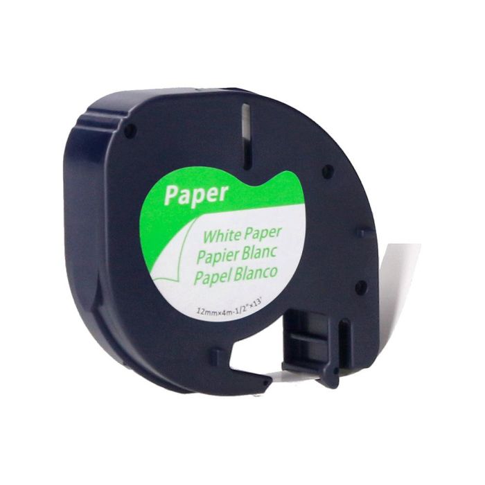 Cinta Q-Connect Papel 12 mm X 4Mt Negro-Blanco Para Letratag 2