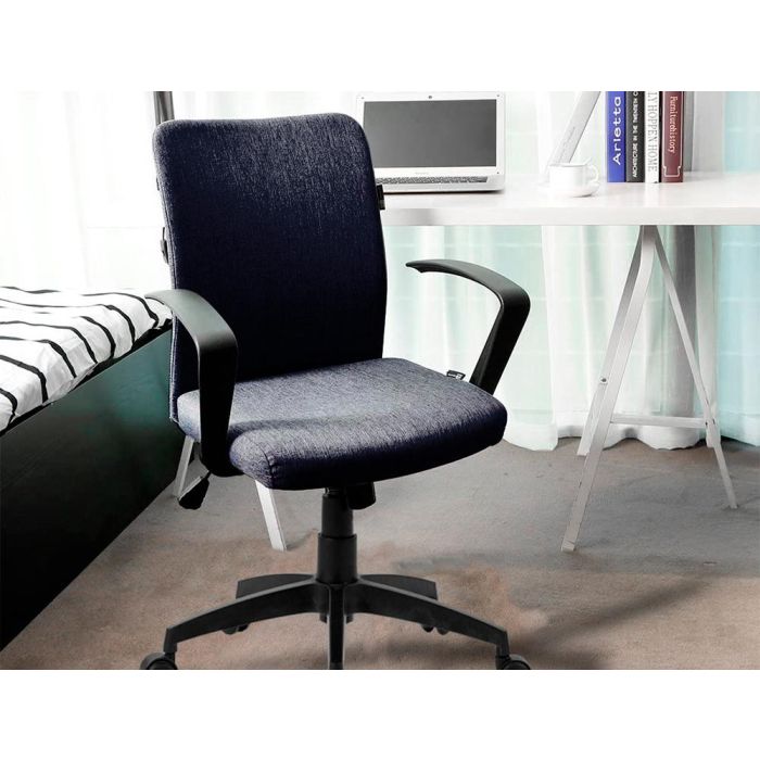 Silla Giratoria Q-Connect Base Nylon Regulable En Altura 895+110 mm Alto 580 mm Ancho 550 mm Profundidad Negro 4