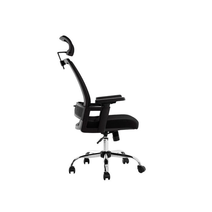 Silla De Direccion Q-Connect Ergonomica Base Metal Respaldo Alto Con Reposacabeza Ajustable 3