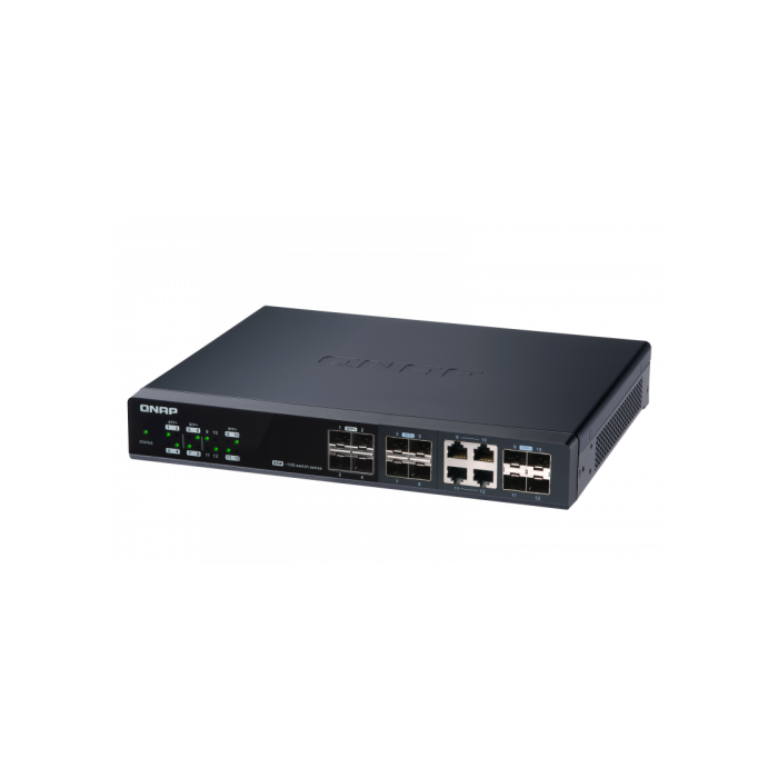 QNAP QSW-M1204-4C switch Gestionado 10G Ethernet (100/1000/10000) Negro 8