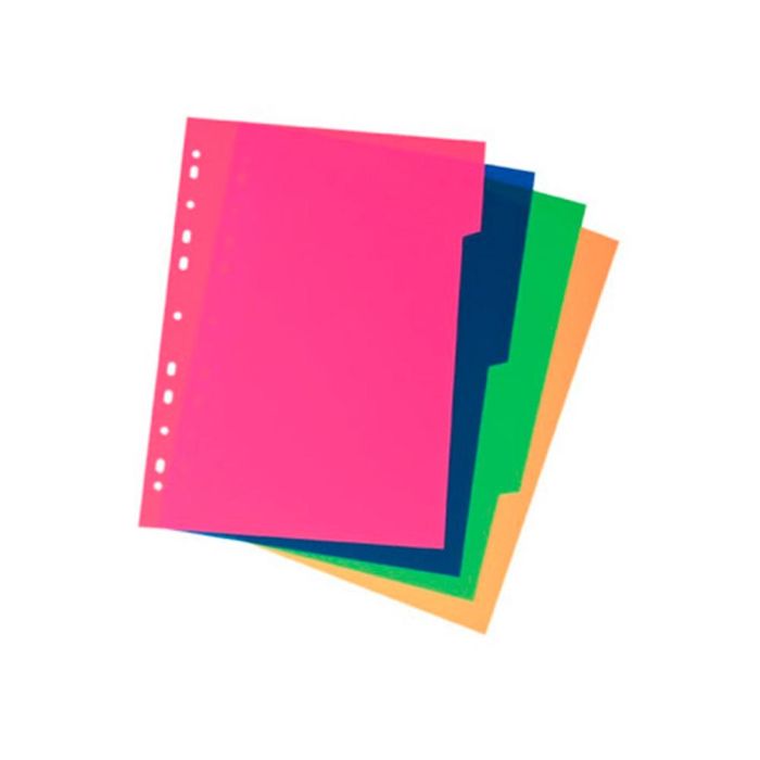 Separador Carchivo Polipropileno Extra Rigido Din A4 500 Mc Multitaladro Extraible Para Carpeta De 2