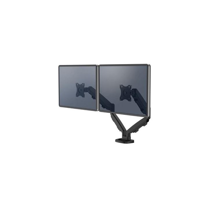 Brazo Para Monitor Fellowes Serie Eppa Ajustable Altura 2 Pantallas Normativa Vesa Hasta 10 kg Negro