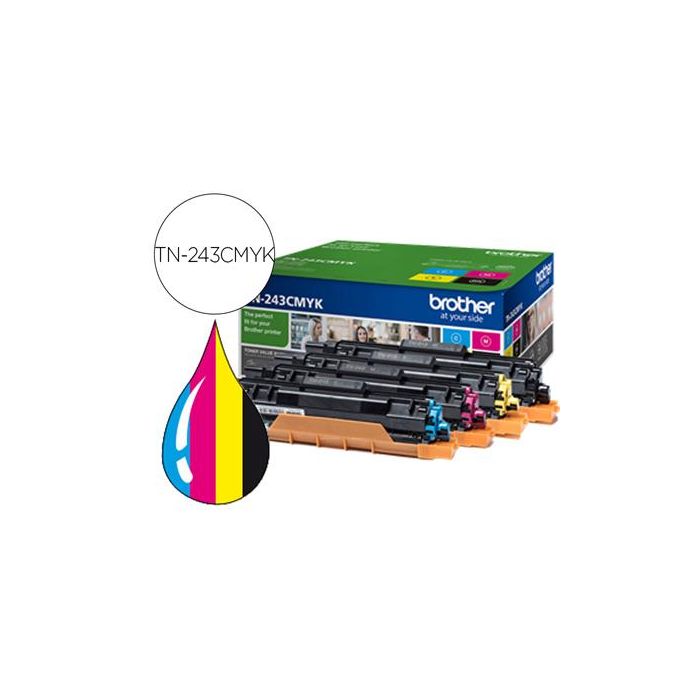 Toner Brother Tn243 cmyk Dcp-L3510Cdw - Hl-L3270Cdw - Mfc-L3710Cw Multipack Negro Amarillo Magenta Cian 1000