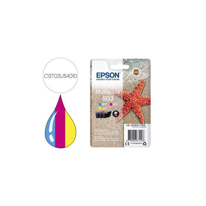 Cartucho de Tinta Original Epson C13T03U54010 Cian/Magenta/Amarillo