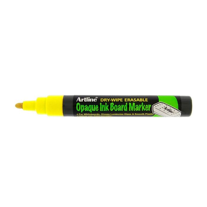 Rotulador Artline Pizarra Epd-4 Color Amarillo Fluorescente Opaque Ink Board Punta Redonda 2 mm 12 unidades