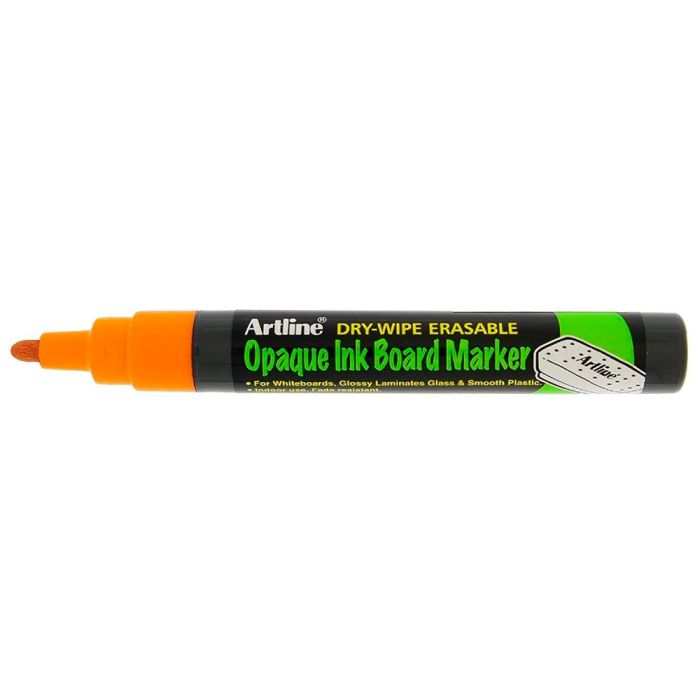 Rotulador Artline Pizarra Epd-4 Color Naranja Fluorescente Opaque Ink Board Punta Redonda 2 mm 12 unidades 2