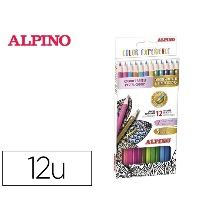 Alpino Lápices De Colores Experience 177 mm Mina Premium C-Surtidos Estuche 12 Ud