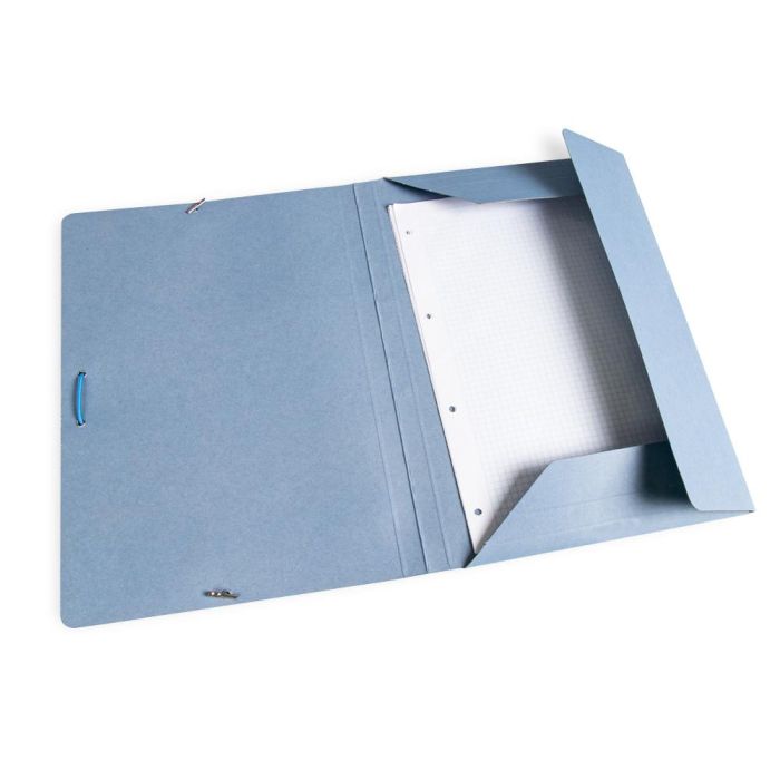 Carpeta Liderpapel Gomas Folio 3 Solapas Carton Pintado Azul 2