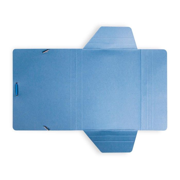 Carpeta Liderpapel Gomas Cuarto 3 Solapas Carton Pintado Azul 5