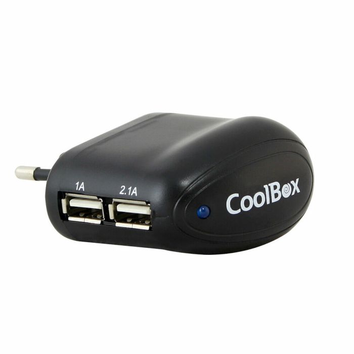 Cargador USB CoolBox REPCOOUSBX2 Negro