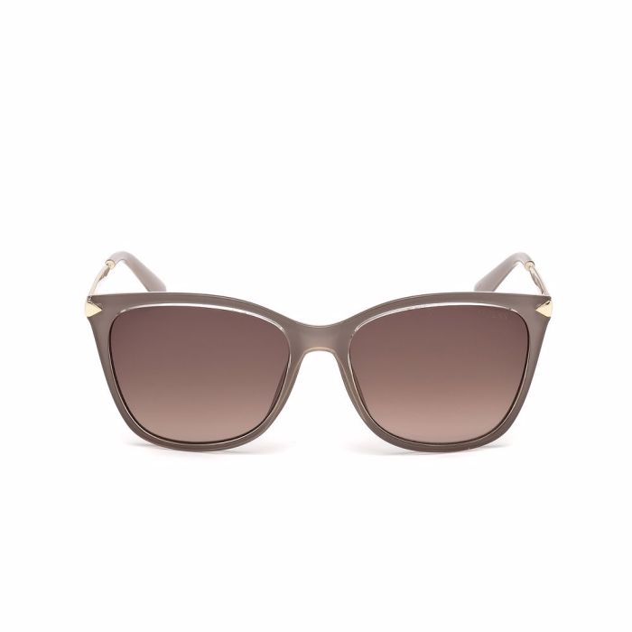 Guess GU7483 57F Gafas de Sol para Mujer con Montura Plástico Beige Brillante, Cristales Marrón Degradado y Diseño Geométrico Calibre 56mm Guess GU7483 57F Gafas de Sol para Mujer con Montura Plástico Beige Brillante, Cristales Marrón Degradado y Diseño Geométrico Calibre 56mm