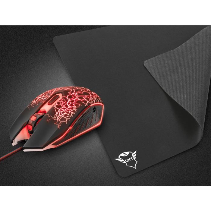 Pack Alfombrilla + Raton Optico Trust Gaming Gxt783 Izza Mouse & Pad 2400 Dpi 6 Botones 2